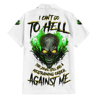 I Can't Go To Hell Fire Eyes Skull Family Matching Off Shoulder Long Sleeve Dress and Hawaiian Shirt - Wonder Print Shop
