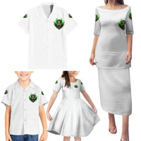 I Can't Go To Hell Fire Eyes Skull Family Matching Puletasi Dress and Hawaiian Shirt - Wonder Print Shop