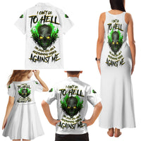 I Can't Go To Hell Fire Eyes Skull Family Matching Tank Maxi Dress and Hawaiian Shirt - Wonder Print Shop