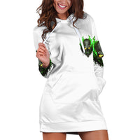 I Can't Go To Hell Fire Eyes Skull Hoodie Dress - Wonder Print Shop