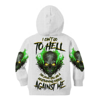 I Can't Go To Hell Fire Eyes Skull Kid Hoodie - Wonder Print Shop