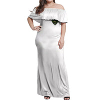 I Can't Go To Hell Fire Eyes Skull Off Shoulder Maxi Dress - Wonder Print Shop