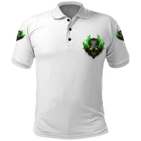 I Can't Go To Hell Fire Eyes Skull Polo Shirt - Wonder Print Shop