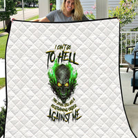 I Can't Go To Hell Fire Eyes Skull Quilt - Wonder Print Shop