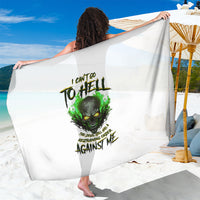 I Can't Go To Hell Fire Eyes Skull Sarong - Wonder Print Shop