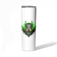 I Can't Go To Hell Fire Eyes Skull Skinny Tumbler - Wonder Print Shop