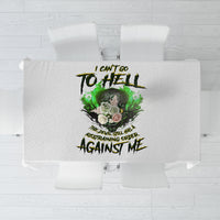 I Can't Go To Hell Fire Eyes Skull Tablecloth - Wonder Print Shop
