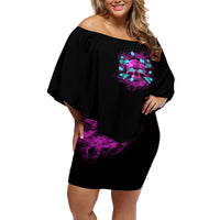 In My Defense I Was Left Unsupervised Off Shoulder Short Dress - Wonder Print Shop