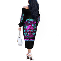In My Defense I Was Left Unsupervised Off The Shoulder Long Sleeve Dress - Wonder Print Shop