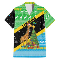 Tanzania Christmas Family Matching Mermaid Dress and Hawaiian Shirt with Giraffe Christmas Tree Snowflakes and Flag - Wonder Print Shop