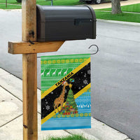 Tanzania Christmas Garden Flag with Giraffe Christmas Tree Snowflakes and Flag - Wonder Print Shop