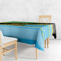 Tanzania Christmas Tablecloth with Giraffe Christmas Tree Snowflakes and Flag - Wonder Print Shop