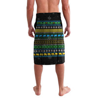 Tanzania Christmas Lavalava with Santa Riding Elephant Snowflakes and Colorful African - Wonder Print Shop