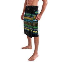 Tanzania Christmas Lavalava with Santa Riding Elephant Snowflakes and Colorful African - Wonder Print Shop