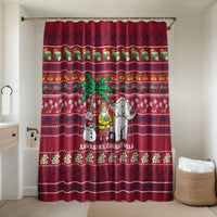 Thailand Christmas Bathroom Set with Santa Elephant Snowman Palm Tree and Sawasdee Holiday - Wonder Print Shop