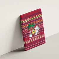 Thailand Christmas Canvas Wall Art with Santa Elephant Snowman Palm Tree and Sawasdee Holiday - Wonder Print Shop