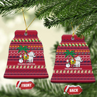 Thailand Christmas Ceramic Ornament with Santa Elephant Snowman Palm Tree and Sawasdee Holiday - Wonder Print Shop
