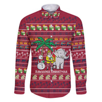 Thailand Christmas Family Matching Puletasi and Hawaiian Shirt with Santa Elephant Snowman Palm Tree and Sawasdee Holiday - Wonder Print Shop