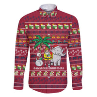 Thailand Christmas Family Matching Tank Maxi Dress and Hawaiian Shirt with Santa Elephant Snowman Palm Tree and Sawasdee Holiday - Wonder Print Shop