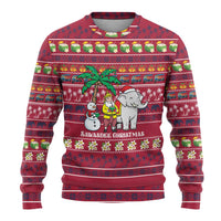 Thailand Christmas Ugly Christmas Sweater with Santa Elephant Snowman Palm Tree and Sawasdee Holiday - Wonder Print Shop