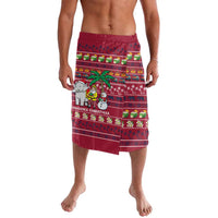 Thailand Christmas Lavalava with Santa Elephant Snowman Palm Tree and Sawasdee Holiday - Wonder Print Shop