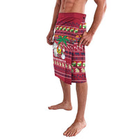 Thailand Christmas Lavalava with Santa Elephant Snowman Palm Tree and Sawasdee Holiday - Wonder Print Shop