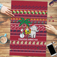 Thailand Christmas Puzzle with Santa Elephant Snowman Palm Tree and Sawasdee Holiday - Wonder Print Shop