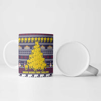 Thailand Christmas Ceramic Mug with Yellow Flower Tree Garuda Emblem and Elephant Holiday - Wonder Print Shop