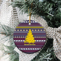 Thailand Christmas Ceramic Ornament with Yellow Flower Tree Garuda Emblem and Elephant Holiday - Wonder Print Shop
