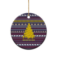 Thailand Christmas Ceramic Ornament with Yellow Flower Tree Garuda Emblem and Elephant Holiday - Wonder Print Shop