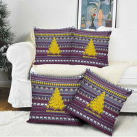 Thailand Christmas Pillow Cover with Yellow Flower Tree Garuda Emblem and Elephant Holiday - Wonder Print Shop