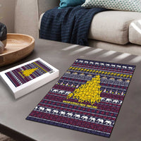 Thailand Christmas Puzzle with Yellow Flower Tree Garuda Emblem and Elephant Holiday - Wonder Print Shop