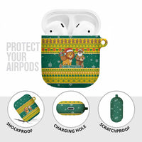 Togo Christmas AirPods Case with Santa Lion Drummer Gingerbread and National Emblem - Wonder Print Shop