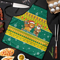 Togo Christmas Apron with Santa Lion Drummer Gingerbread and National Emblem - Wonder Print Shop