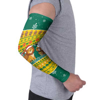 Togo Christmas Arm Sleeves with Santa Lion Drummer Gingerbread and National Emblem - Wonder Print Shop
