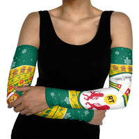 Togo Christmas Arm Sleeves with Santa Lion Drummer Gingerbread and National Emblem - Wonder Print Shop