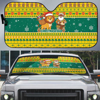 Togo Christmas Auto Sun Shade with Santa Lion Drummer Gingerbread and National Emblem - Wonder Print Shop