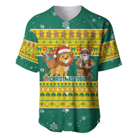 Togo Christmas Baseball Jersey with Santa Lion Drummer Gingerbread and National Emblem - Wonder Print Shop