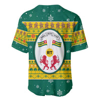 Togo Christmas Baseball Jersey with Santa Lion Drummer Gingerbread and National Emblem - Wonder Print Shop