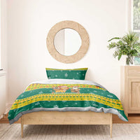 Togo Christmas Bedding Set with Santa Lion Drummer Gingerbread and National Emblem - Wonder Print Shop