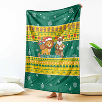 Togo Christmas Blanket with Santa Lion Drummer Gingerbread and National Emblem - Wonder Print Shop