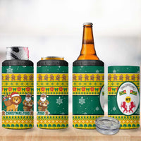 Togo Christmas 4 in 1 Can Cooler Tumbler with Santa Lion Drummer Gingerbread and National Emblem - Wonder Print Shop