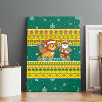 Togo Christmas Canvas Wall Art with Santa Lion Drummer Gingerbread and National Emblem - Wonder Print Shop