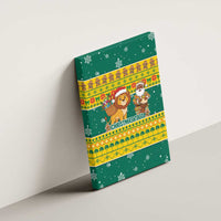 Togo Christmas Canvas Wall Art with Santa Lion Drummer Gingerbread and National Emblem - Wonder Print Shop