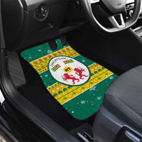 Togo Christmas Car Mats with Santa Lion Drummer Gingerbread and National Emblem - Wonder Print Shop