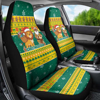 Togo Christmas Car Seat Cover with Santa Lion Drummer Gingerbread and National Emblem - Wonder Print Shop