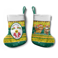 Togo Christmas Stocking with Santa Lion Drummer Gingerbread and National Emblem - Wonder Print Shop
