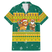 Togo Christmas Family Matching Mermaid Dress and Hawaiian Shirt with Santa Lion Drummer Gingerbread and National Emblem - Wonder Print Shop