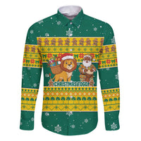 Togo Christmas Family Matching Puletasi and Hawaiian Shirt with Santa Lion Drummer Gingerbread and National Emblem - Wonder Print Shop