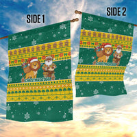 Togo Christmas Garden Flag with Santa Lion Drummer Gingerbread and National Emblem - Wonder Print Shop